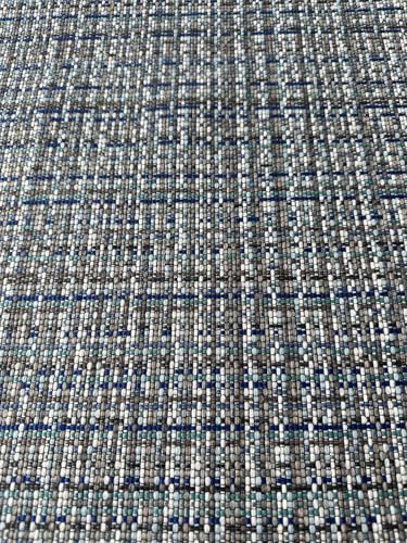 OctoRose Thick Linen Blue Grey Mixed, 1 Yard (36x59 inch) Upholstery Sewing Fabrics for Sofa, Futon, Box Cushion, Daybed Mattress Cut by The Yard (Linen-Blue/Grey, 1 Yard) - color: Linen-blue/Grey