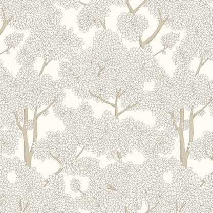 JiffDiff Tree Wallpaper Peel and Stick Jungle Wall Paper Forest Mural Stick on Wallpaper Modern Waterproof Self Adhesive Contact Paper (17.3" x 120" Cream) - color: Cream, size: 17.3" x 120"