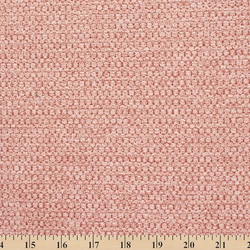 Textured Chenille Jacquard Upholstery Heavy Duty Polyester 58" Fabric by The Yard (Apricot, 1 Yard) - color: Apricot, size: 1 Yard