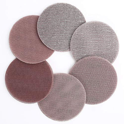 LotFancy 5 Inch Mesh Abrasive Sanding Discs, 30PCS 80 100 120 180 240 320 Grit Dust Free Sandpaper Assortment for Car, Woodworking - Hook and Loop Random Orbital Sander Round Sand Paper - style: Pack of 30