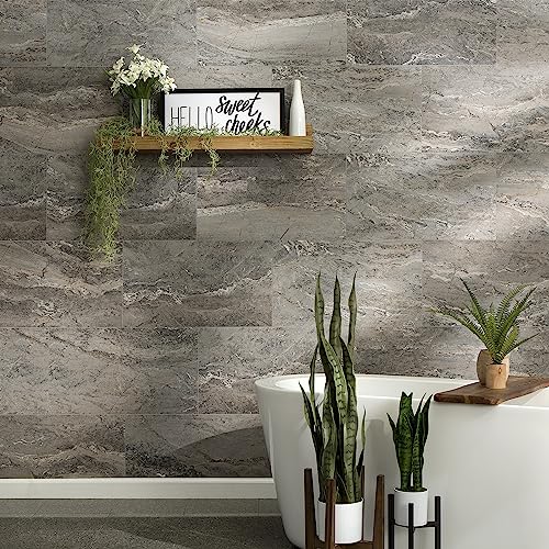 Palisade 25.6 in. x 14.8 in. Vinyl Wall Tiles in Spanish Marble (8 Pack) - color: Spanish Marble, size: Case of 25.6 in. x 14.8 in. Tiles
