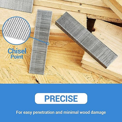 meite 18 Gauge 1-Inch Galvanized Brad Nail Ideal for Trims, Molding, Woodworking for Pneumatic, Electric Brad Nailer Gun (1,000 Counts) - size: 1"