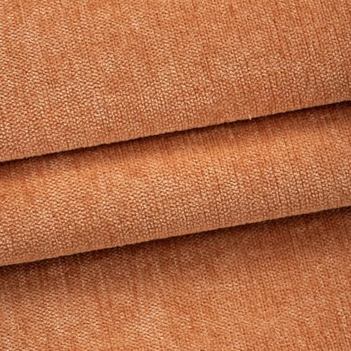 39x58 inches Soft Chenille Fabric for Upholstery, Crisp and Stylish Chenille Upholstery Fabric by the Yard(Orange) - color: 12 Orange, size: 39x58"