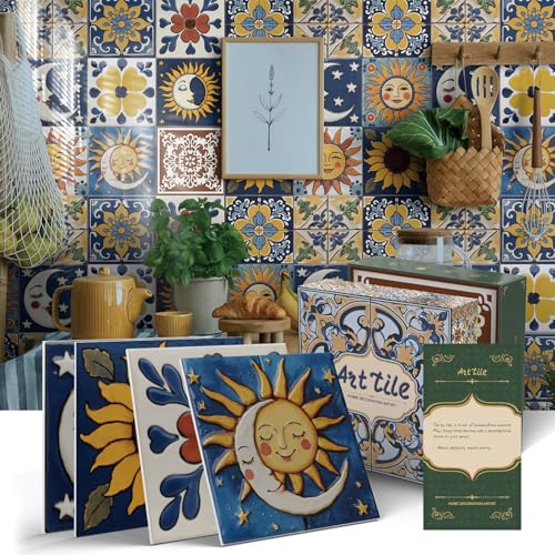 6X6 in Tile Decals Stick on Backsplash for Kitchen Wall,24Pcs - color: Muti Cute, size: 6X6IN*24PCS