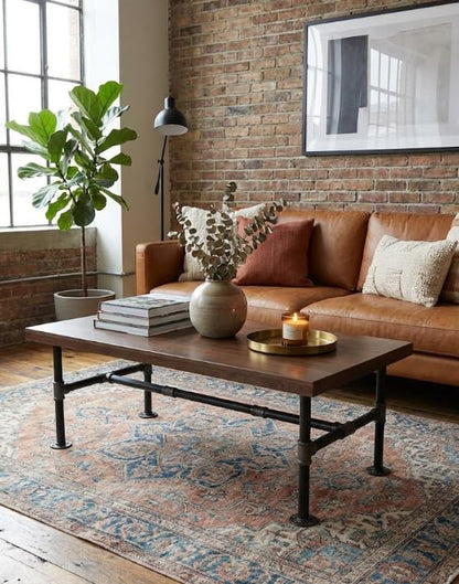 16" x 43" Industrial Pipe Table Leg Set - size: 16'' x 43''