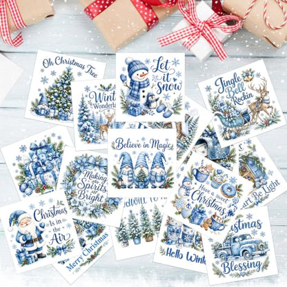 Christmas Rub on Transfers for Crafts, Winter Transfer Furniture Decals - style: Christmas Winter