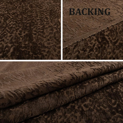 Foamma Francesca Chenille Jacquard Ikat Pattern Upholstery Fabric by The Yard - 55" Wide Soft Fabric Ideal for Accent Chairs, Throw Pillows, and Statement Upholstery - Espresso, 6 Yards - color: Espresso, size: 6 Yards