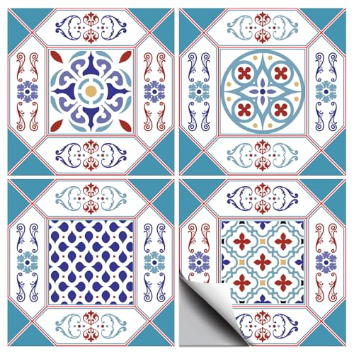 36 Pcs 4 Style Victorian Style Wall Tile Stickers, 4x4 Inch - color: Victorian Style