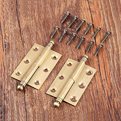 dophee 2pcs Vintage Industrial Style Folding Butt Hinges with Screws
