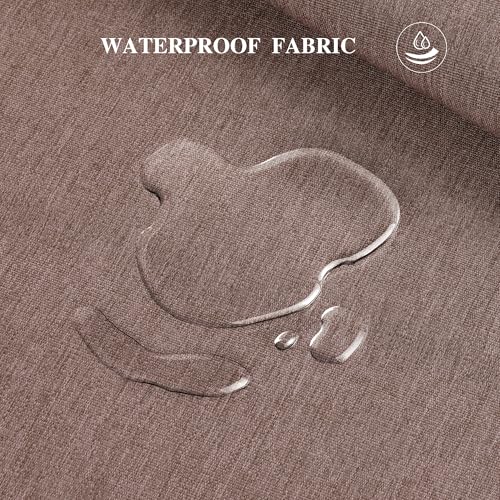 600D Outdoor Upholstery Fabric 58” W Waterproof Canvas Fabric by The Yard - color: Brown, size: 1 yard pre cut