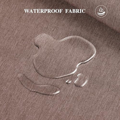 600D Outdoor Upholstery Fabric 58” W Waterproof Canvas Fabric by The Yard - color: Brown, size: 1 yard pre cut