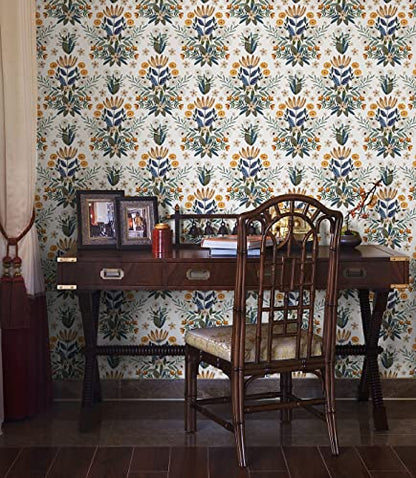Floralplus Boho Wallpaper Peel and Stick Floral Removable Wallpaper