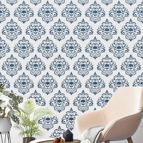 Damask Stencils for Walls 12inch Damask Stencil - style: Damask