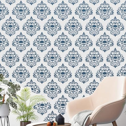 Damask Stencils for Walls 12inch Damask Stencil - style: Damask