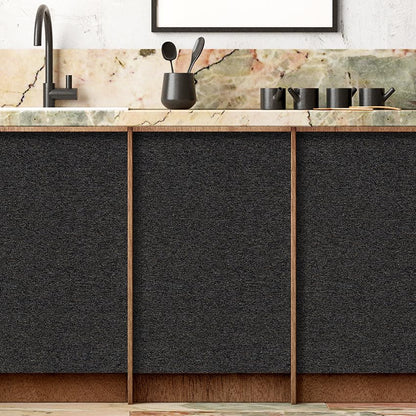 SHUFA Black Brown Cotton-Like Textured Grasscloth Wallpaper Matte Thick Real Woven Fabric Peel and Stick Contact Paper Removable Self Adhesive Washable (16.5"x236.2") A4 - color: Black/Brown, size: 16.5" x 236.2"