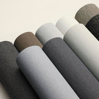 SHUFA Gray Cotton-Like Textured Grasscloth Wallpaper Matte Thick Real Woven Fabric Peel and Stick Contact Paper Removable Self Adhesive Washable (16.5"x78.7") A1s - color: Gray, size: 16.5"x78.7"