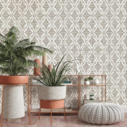 Peel and Stick Wallpaper Grey and Brown Contact Paper 17in x 118in - color: Gray, size: 16.9" x 118.1"