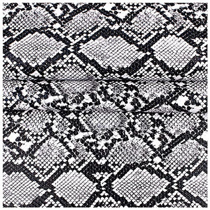 3D Anaconda Snake Skin Vinyl Faux Leather Upholstery Fabric By Meter, Embossed PU Fabric Leather Sheets for Earrings DIY Crafts Chairs Seats Sofa 54''x39'' 138x100cm(Color:White) - color: White