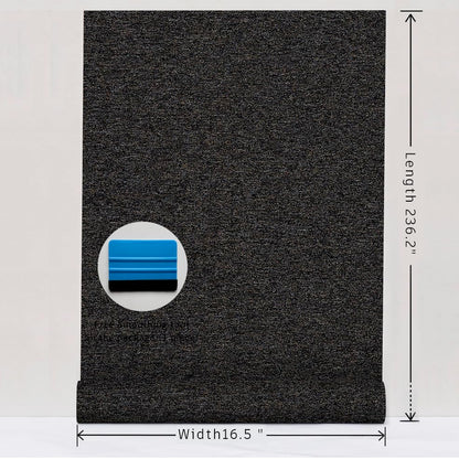 SHUFA Black Brown Cotton-Like Textured Grasscloth Wallpaper Matte Thick Real Woven Fabric Peel and Stick Contact Paper Removable Self Adhesive Washable (16.5"x236.2") A4 - color: Black/Brown, size: 16.5" x 236.2"
