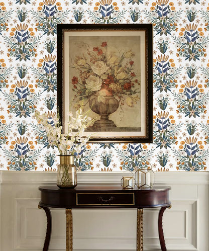 Floralplus Boho Wallpaper Peel and Stick Floral Removable Wallpaper