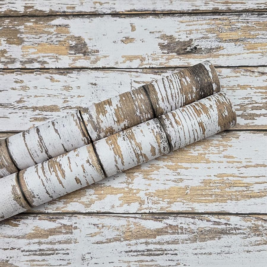 Wood Wallpaper Peel and Stick Shiplap Contact Paper 17.3"×78.8" - color: Brown, size: 17.3" x 78.8"