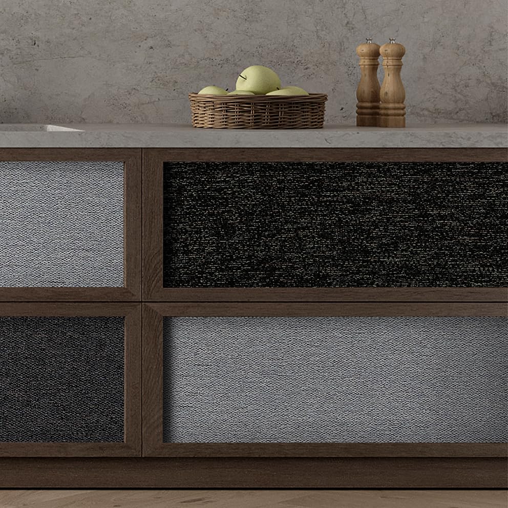 SHUFA Gray Cotton-Like Textured Grasscloth Wallpaper Matte Thick Real Woven Fabric Peel and Stick Contact Paper Removable Self Adhesive Washable (16.5"x78.7") A1s - color: Gray, size: 16.5"x78.7"