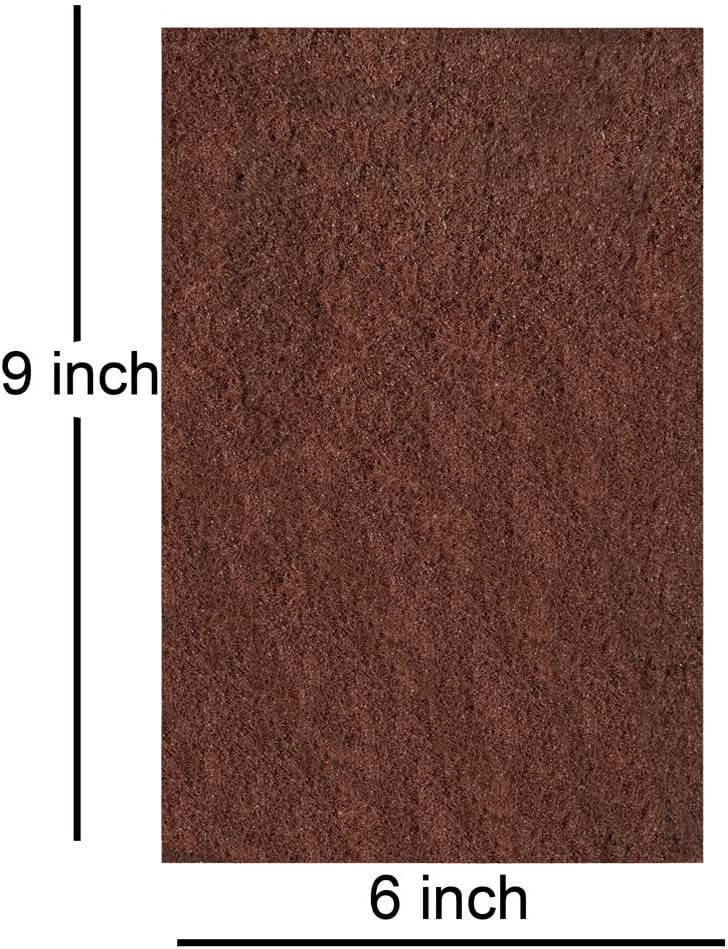 Premium 10 Pack 6" x 9" General Purpose Scuff Pads - Scuffing, Scouring, Sanding, Paint Primer Prep Adhesion Scratch - Surface Preparation Automotive Car Auto Body Woodworking Wood (Brown) - color: Brown