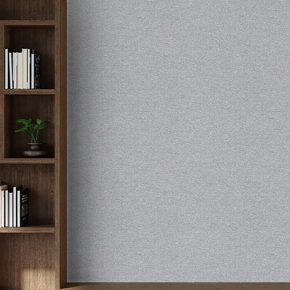 SHUFA Gray Cotton-Like Textured Grasscloth Wallpaper Matte Thick Real Woven Fabric Peel and Stick Contact Paper Removable Self Adhesive Washable (16.5"x78.7") A1s - color: Gray, size: 16.5"x78.7"