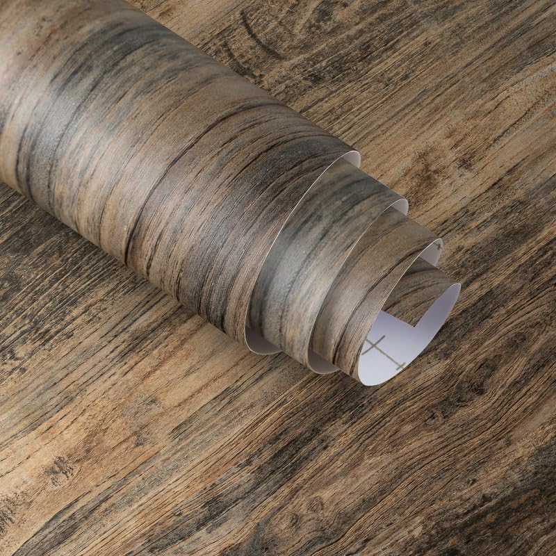 Distressed Wood Wallpaper Peel Stick 24inch Wide Wood Grain Contact Paper