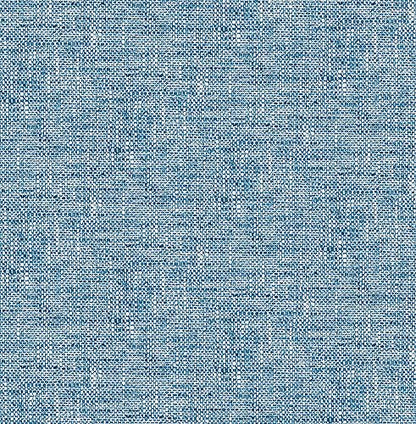NuWallpaper NU2918 Navy Poplin Texture Peel & Stick Wallpaper, Blue - color: Navy