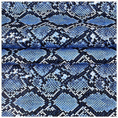 3D Anaconda Snake Skin Vinyl Faux Leather Upholstery Fabric By Meter, Embossed PU Fabric Leather Sheets for Earrings DIY Crafts Chairs Seats Sofa 54''x39'' 138x100cm(Color:Blue) - color: Blue