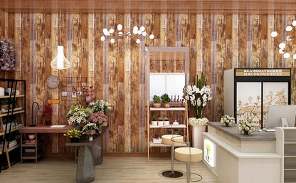 Yun-aeon Natural Wood-Brown Contact Paper Peel and Stick Wallpaper - color: Natural Wood-brown, size: 17.3" x 400"