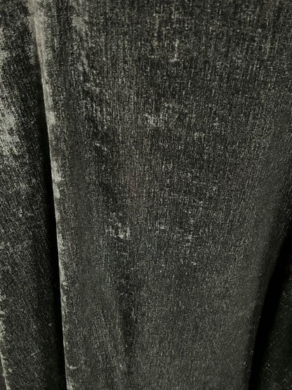 Black Chenille Soft Velvet Fabric, 118 Inch. in Width, Ideal Material for Upholstery Coaches and Chairs, Drapery, Pillows, Slipcovers, Tablecloths, Sewing, Arts & Crafts Etc - Sample/Swatch - color: Black, size: Sample 3x3 Inch