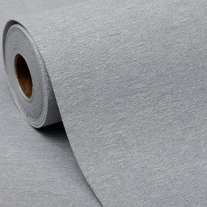 SHUFA Gray Cotton-Like Textured Grasscloth Wallpaper Matte Thick Real Woven Fabric Peel and Stick Contact Paper Removable Self Adhesive Washable (16.5"x78.7") A1s - color: Gray, size: 16.5"x78.7"