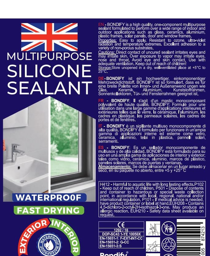 Waterproof Silicone Sealant Clear, Silicone Caulk for Window & Door, Kitchen & Bathroom Solvent Free, 3PCs x 10oz, Ideal for Sink, Sanitary, Bath, Shower Sealant, Window Frame Sealant - size: CLEAR - 3PCs