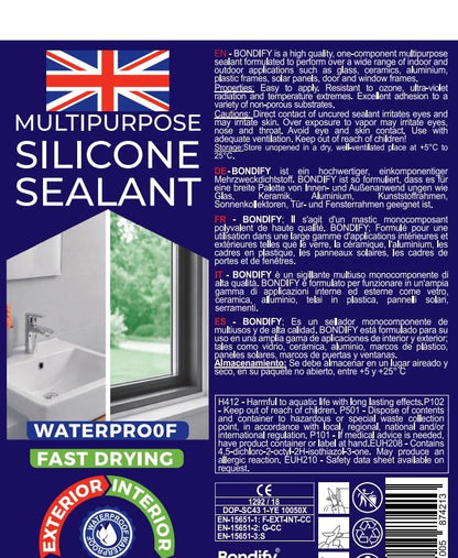 Waterproof Silicone Sealant Clear, Silicone Caulk for Window & Door, Kitchen & Bathroom Solvent Free, 3PCs x 10oz, Ideal for Sink, Sanitary, Bath, Shower Sealant, Window Frame Sealant - size: CLEAR - 3PCs